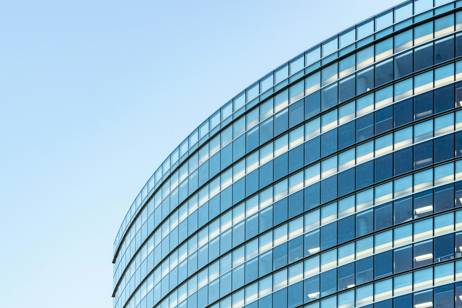 Modern glass office tower