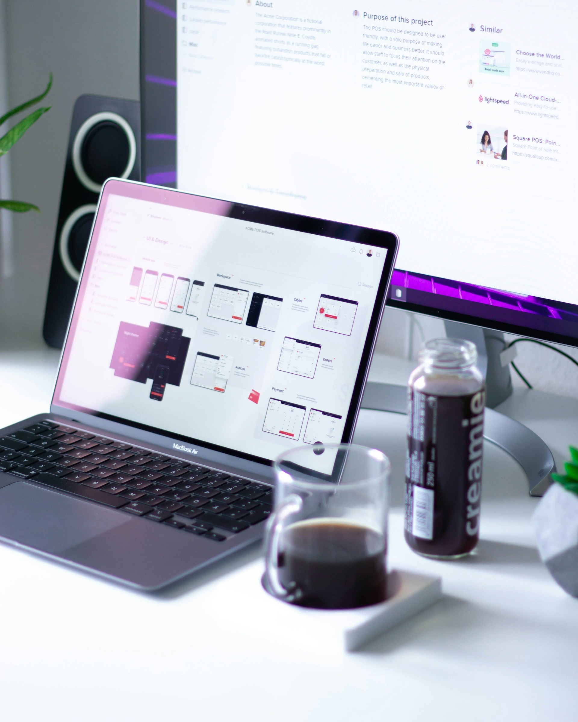 Founder's desk workspace
